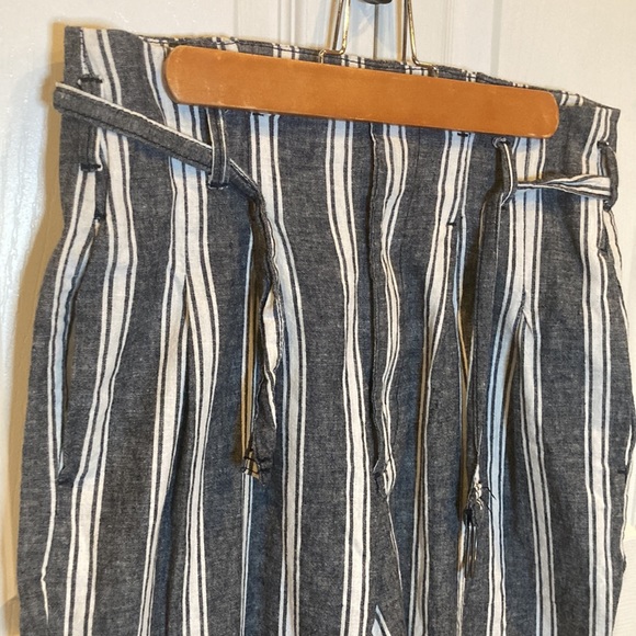 Abercrombie & Fitch Linen Pants Striped Size M - Picture 6 of 9